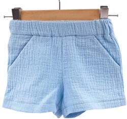 Too Pantaloni scurti de vara pentru copii, din muselina, Bluebird, 4-5 ani (PSVCM45BLUEBIRD)