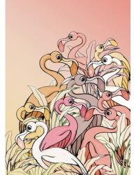 Komar Fototapet vlies DX4-012 Disney Edition 4 Flamingos and Lillys 200x280 cm (DX4-012)