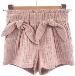 Too Pantaloni scurti pentru copii, din muselina, cu talie lata, Candy Pink, 5-6 ani (PSVMTL56CP)