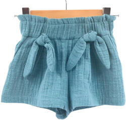 Too Pantaloni scurti pentru copii, din muselina, cu talie lata, Cold Ice, 6-7 ani (PSVMTL67COLDICE)