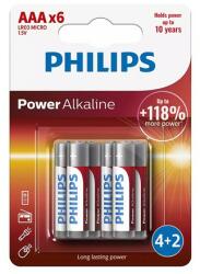 Philips Baterie alcalina LR3 AAA blister 6 buc Philips (PH-LR03P6BP/1) Baterii de unica folosinta