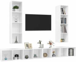 vidaXL 4 db magasfényű fehér forgácslap fali tv-szekrény (3079895)