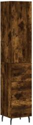 vidaXL Füstös tölgy színű szerelt fa magasszekrény 34, 5x34x180 cm (3198870) - pepita