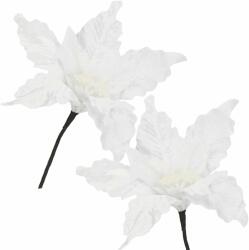 SPRINGOS Karácsonyi dekoráció mikulásvirág fehér 28 cm (CA0722)