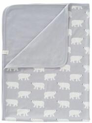 Fresk Pătură din bumbac organic pentru bebeluși Fresk - Urs polar, 80 x 100 cm (FR-F320-17) Lenjerii de pat bebelusi‎, patura bebelusi