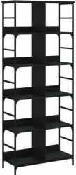 vidaXL fekete szerelt fa könyvespolc 78, 5 x 33 x 188, 5 cm (835259) - pepita