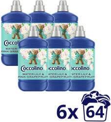 Coccolino Water Lily&Pink Grapefruit öblítőkoncentrátum 6x1600 ml (384 mosás)