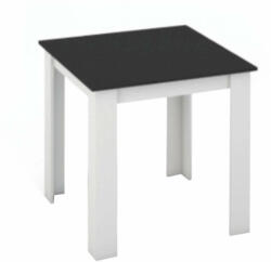  Étkezőasztal, fehér/fekete, 80x80 cm, KRAZ (0000149890)