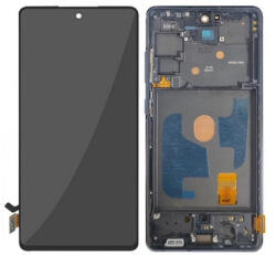 Samsung G780, G781 Galaxy S20 FE, S20 FE 5G előlap keret, lcd kijelző és érintőpanel, fekete (TFT)