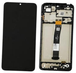 Xiaomi Redmi 12C 2023 Előlap Keret+LCD Kijelző+Érintőpanel, Fekete (5600010C3T00) Gyári, Service Pack