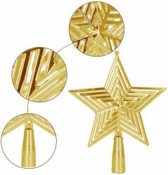 SPRINGOS dekoráció Karácsonyi csillag arany 14.5 cm (CA1199)
