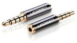 UGREEN 20502 adapter 2, 5 mm-es mikro jack csatlakozótól 3, 5 mm-es mini jack csatlakozóig (fekete)