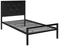 Timeless Tools Cadru pat metalic Hanna cu grilaj cadou, in mai multe dimensiuni si culori-90x200 cm-negru (HOP1001136-1)