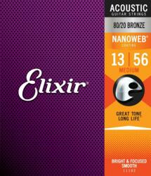 ELIXIR 80/20 Bronze NanoWeb 13-56(11102) Medium akusztikus húrkészlet - hangszerabc