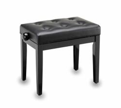 Soundsation SBH-105P-BK - Állítható fényes felületű zongorapad Chesterfield üléssel