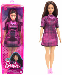 Mattel Barbie Fashionistas: Barátnő baba rózsaszín kockás ruhában - Mattel (FBR37/HBV20)