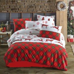 Nazenin Home® Lenjerie de pat dublu Craciun bumbac 100% finet(flanel)Merry Christmas Lenjerie de pat