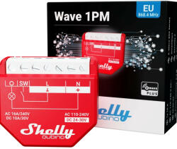 Shelly QUBINO1PM Qubino Wave 1PM, 1 áramkörös fogyasztásmérős okosrelé (SHELLY-QUBINO1PM)