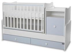 Lorelli Trend PLUS kombi ágy 70x165 - White Baby Blue - babatappancs