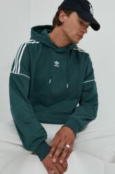 Adidas pamut melegítőfelső zöld, férfi, sima - zöld XS