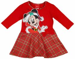  Disney Minnie karácsonyi lányka ruha masnival - Piros kockás
