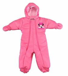  Disney Minnie bélelt vízlepergetős bundazsákká alakítható overál, meleg polár béléssel, kesztyűvel - Korall rózsaszín (56-62 cm)