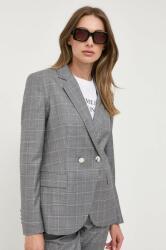 Boss gyapjú kabát mintás, kétsoros gombolású - többszínű 36