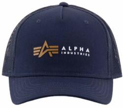 Alpha Industries Alpha Label Trucker Cap - replica blue