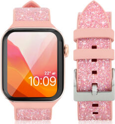 Kingxbar Crystal csereszíj Apple Watch SE/6/ 5/4/3/2 (40mm / 38mm) rózsaszín