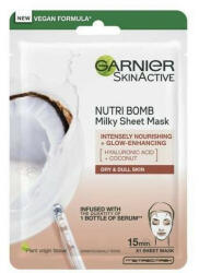  Masca servetel Nutribomb cu lapte de cocos si acid hialuronic pentru nutritie intensa si iluminare, Garnier Skin Naturals, 28 g