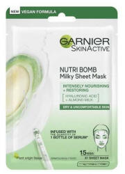  Masca servetel Nutribomb cu lapte de migdale si acid hialuronic pentru nutritie intensa si reparare, Garnier Skin Naturals, 28 g