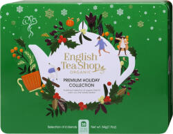English Tea Shop Zöld Karácsonyi Ünnepi Fémdobozos Prémium Teaválogatás - filter, 36 db