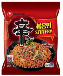 Nongshim Stir Fry Shin Ramyun Instant Tészta, 131gr (Nongshim) (8801043061674  17/07/2025 (40db))