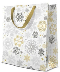 Paw Metallic Snowflakes papír ajándéktáska medium 20x25x10cm