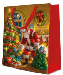Paw Santa is here papír ajándéktáska medium 20x25x10cm