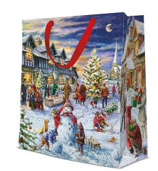 Paw Christmas Market papír ajándéktáska large 26, 5x33, 5x13cm