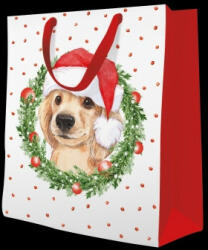 Paw Xmas Dog papír ajándéktáska large 26, 5x33, 5x13cm