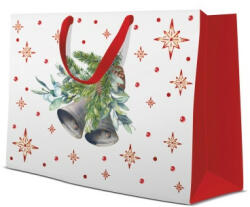 Paw Jingle Bells papír ajándéktáska horizontal 33, 5x26, 5x13cm