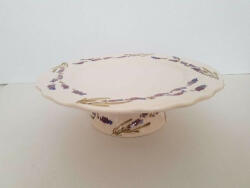 Vanilia Kerámia Violin levendulás tortatál, kerámia, kézzel festett dia28x9cm (V-K-52-28)