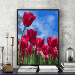 Pictorul Fericit Tulips in the wind - Pictură pe numere