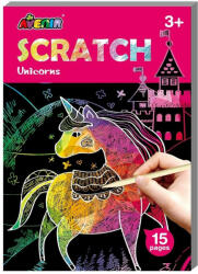 AVENIR Carte Scratch Art mini Unicorn Avenir (AvenirCH191602) Carte de colorat
