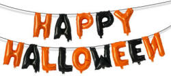Nut Happy Halloween felíratú dekorációs fólia lufi füzér, fekete, narancssárga, 34 x 37 cm (5995206006503)