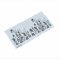 Alicake Műanyag torta díszítő stencil /sablon, fehér, virág szálak mintás, 28, 5 x 15 cm (5995206006183)