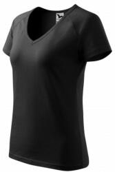  Malfini Kúpos női póló raglán ujjú, fekete, 3XL