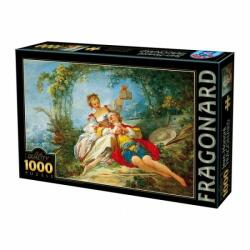 D-Toys - Puzzle Jean-Honoré Fragonard: Fericiti iubitori - 1 000 piese