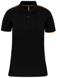 Designed To Work WK271 LADIES' SHORT-SLEEVED CONTRASTING DAYTODAY POLO SHIRT (wk271bl/or-s)