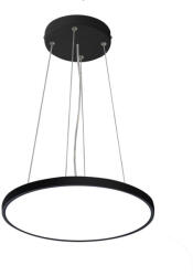 Italux Lustra moderna neagra rotunda cu led Alata d30 (PND-72836-300R-24W-BL)