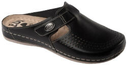 LEDI Anatomic Uniszex bőr klumpa 710/10, fekete, tépőzáras, alacsony sarok (ORH754364)