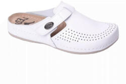 LEDI Anatomic Uniszex bőr klumpa 710/18, fehér, tépőzáras, alacsony sarok (ORH515485)