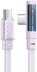 Mcdodo Cable USB-C to USB-C Mcdodo CA-3454 90 Degree 1.8m with LED (purple) (CA-3454) - scom
